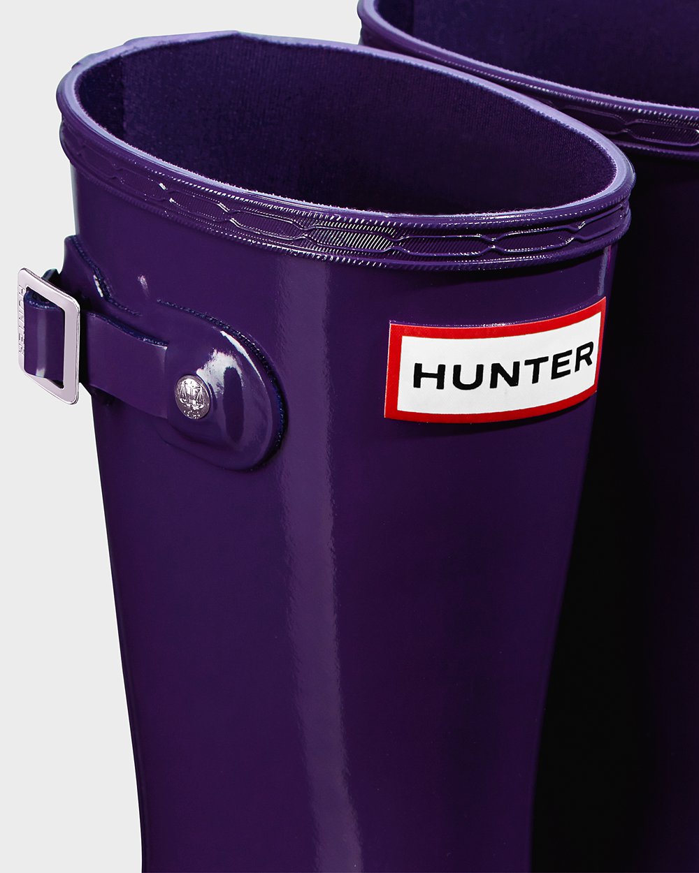 Kids Rain Boots - Hunter Original Big Gloss (98PKVROIH) - Blue Purple